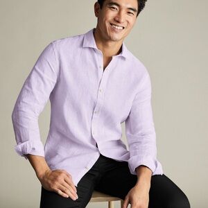 Charles Tyrwhitt Light Purple Casual Button Down Shirt